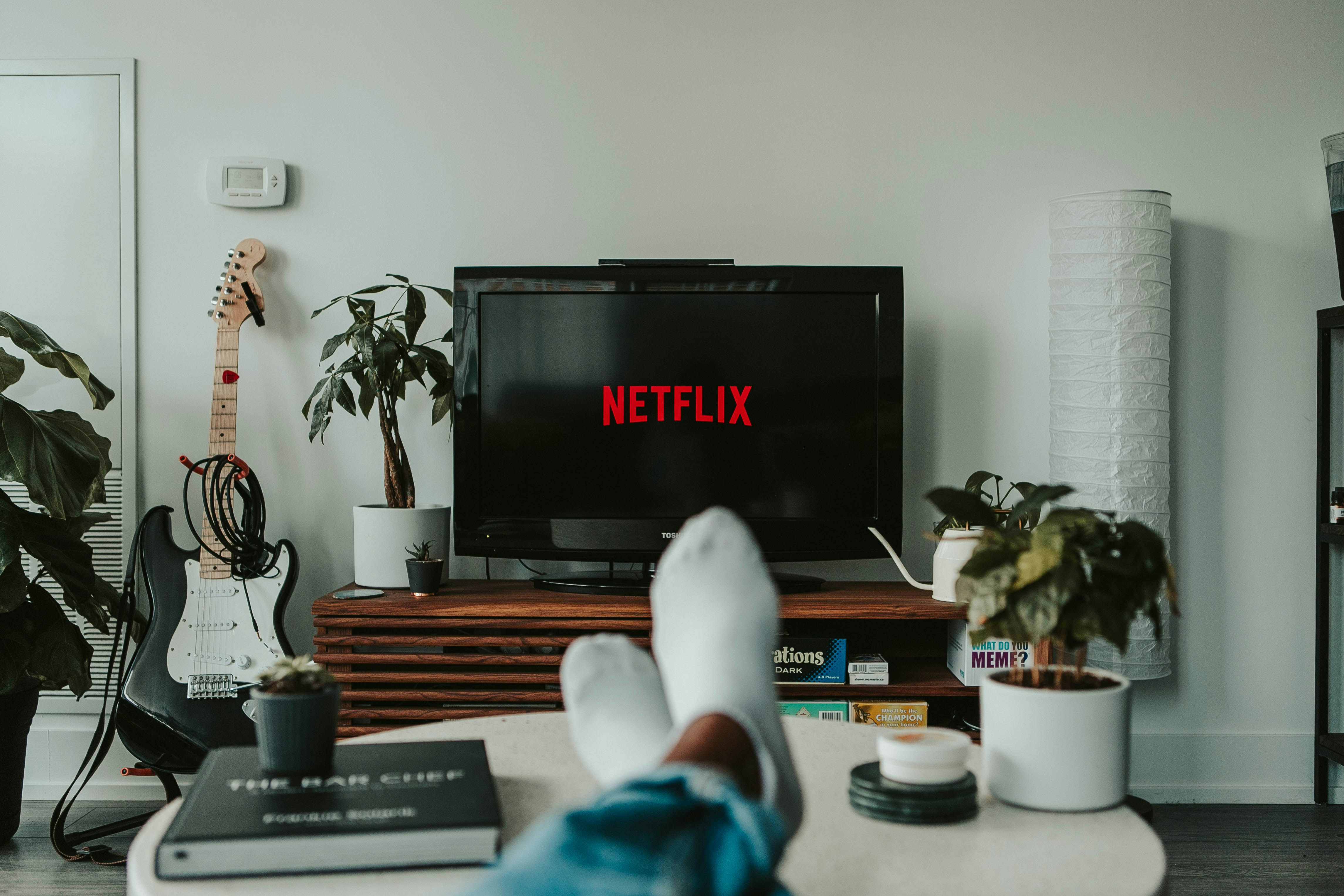 Television display showing streaming content