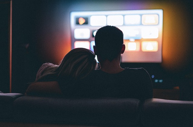 Couple enjoying streaming content together