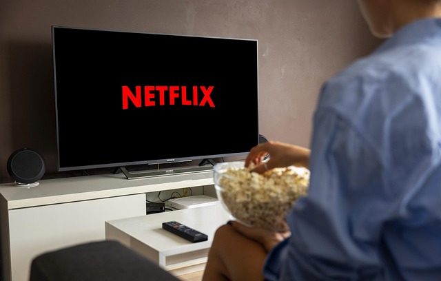 Person watching streaming content
