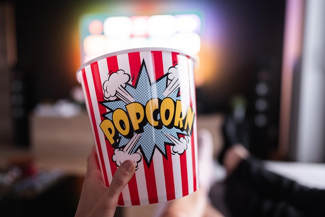 Popcorn ready for movie night with IPTV